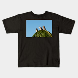 Trio, humble house sparrow Kids T-Shirt